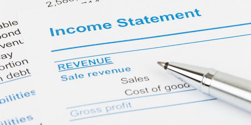 Example of Income Statement to introduce a discussion on profit in manufacturing