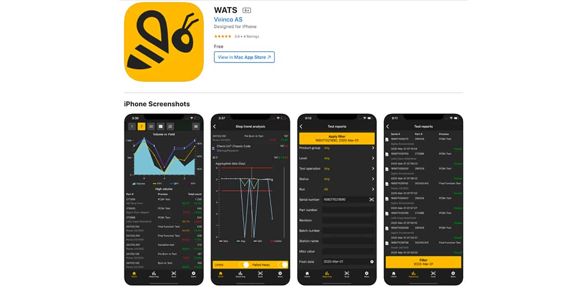WATS Mobile App: Test And Production Data On-The-Go